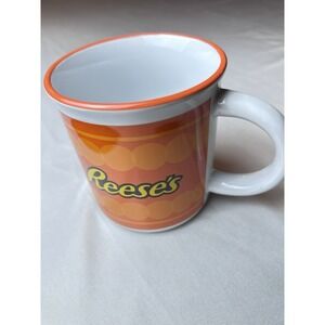 Reese's Orange & White Ceramic Advertising Mug Candy & Nuts Theme